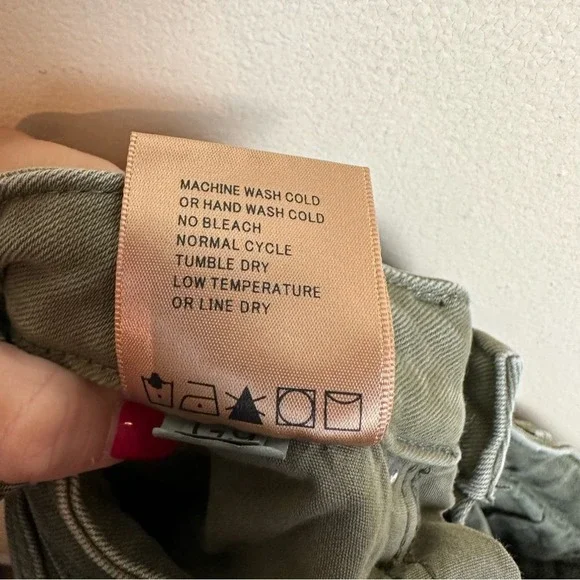 Driftwood Pants Colette Roads End Flannel Cuffs Green Jeans Women’s Size 28 - Picture 11 of 15